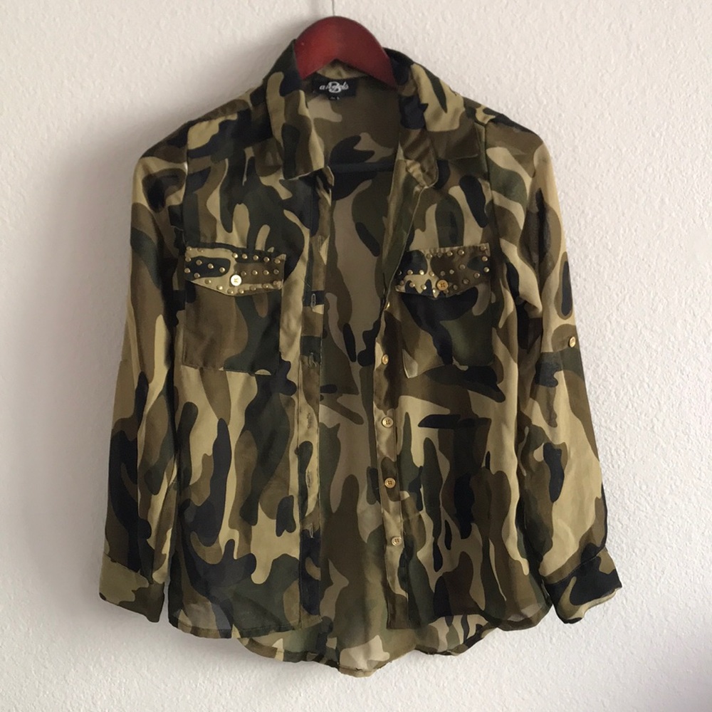 Army sheer top